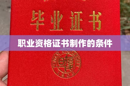 腾冲职业资格证书制作的条件
